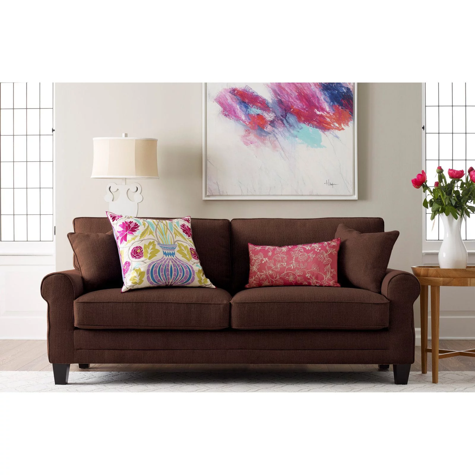 Serta Copenhagen 73" Sofa in Brown - Curated Treasures Market