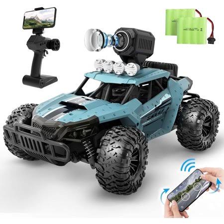 Deerc DE36 RC Cars for Kids Remote Control Car with 720p HD FPV Camera 1:16 Scale Off-Road RC Truck High Speed Monster Trucks fo