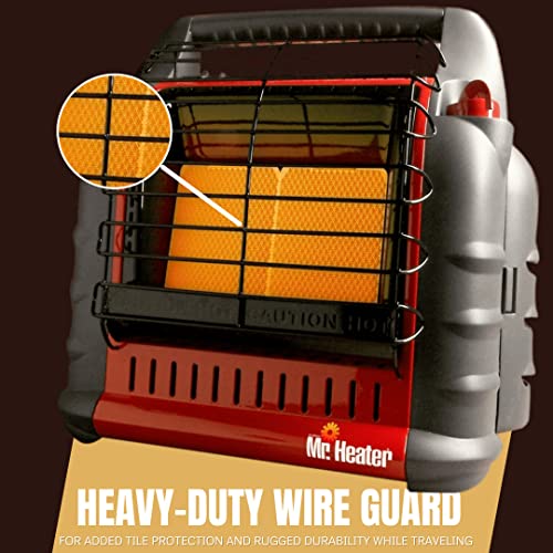 Mr. Heater Portable Big Buddy Propane Heater with 10-Feet Propane Hose Assembly and Propane Tank Refill Adapter Bundle