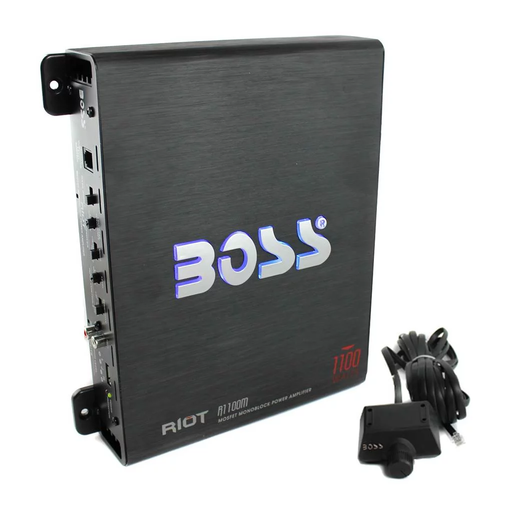 MTX TNE212D 12" 1200W Dual Loaded Car Subwoofer and Boss 1100W Amplifier w/ Kit