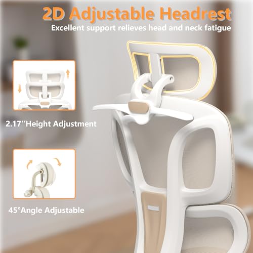 FLEXISPOT ErgoX Premium Ergonomic Office Chair with Footrest- Adjustable 3D Armrests, Dynamic Lumbar Support, Recline & Tilt Function, Mesh Seat