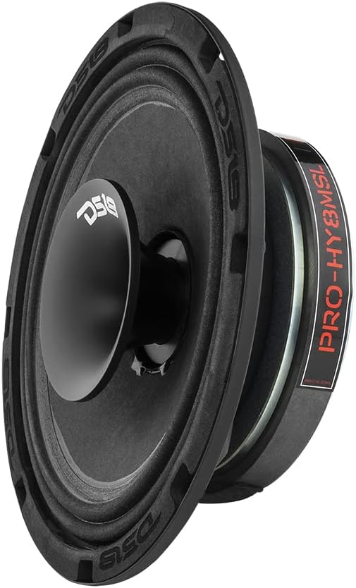 DS18 PRO-HY8MSL 8" Shallow Hybrid Mid-Range Car Audio Loudspeaker with Built-in Driver with Built-in Driver and Grill Included 400W Max 200W RMS 8