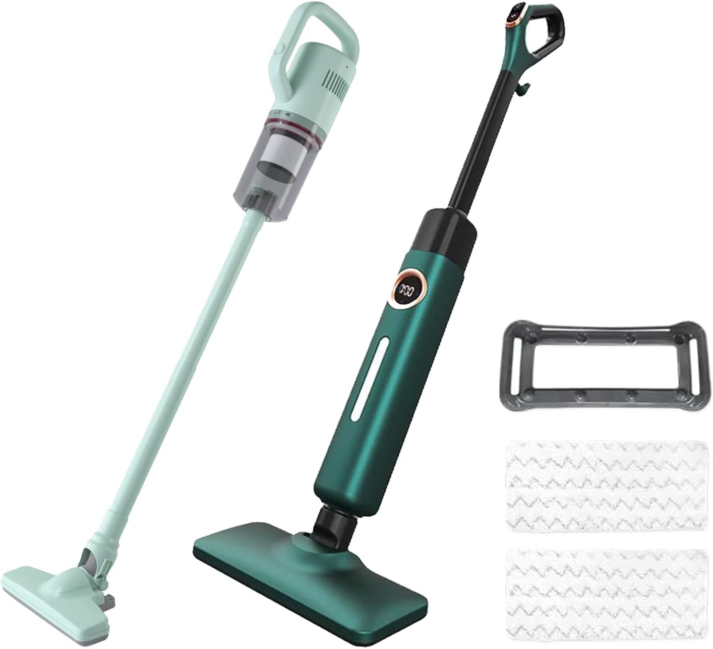 Cordless Vacuum Cleaner Lightweight Vacuum and Steam Mop Cleaner For Hardwood Tile