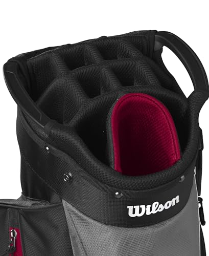 Wilson Feather Golf Cart Bag - Black/Grey/Red