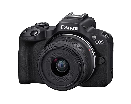 Canon EOS R50 Mirrorless Camera RF-S18-45mm F4.5-6.3 is STM Lens Kit, 24.2 Megapixel CMOS (APS-C) Sensor, 4K Video, Hybrid Camera, Photo and Video