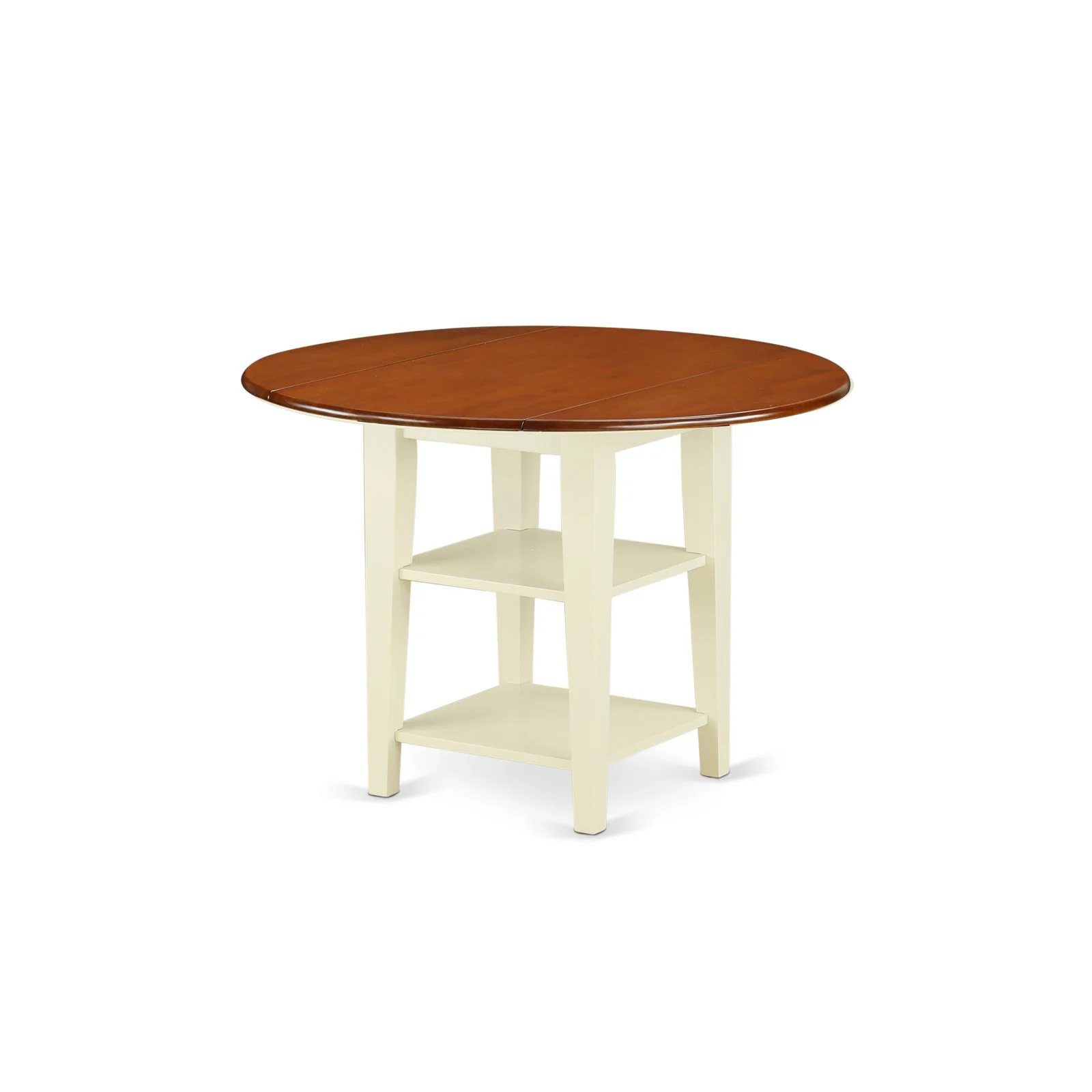 East West Furniture Sudbury 5-piece Wood Table and Dining Chair Set in Cherry