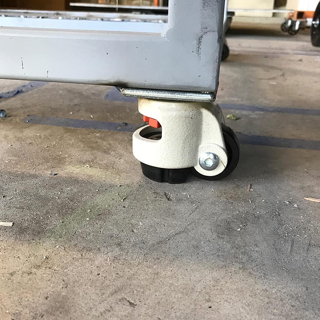 Nisorpa 4 Pack Leveling Casters Set Retractable Workbench Lifting Caster Wheels Steel Plate Mounted Stem Castors GD-80F Footmaster Horizontal Support