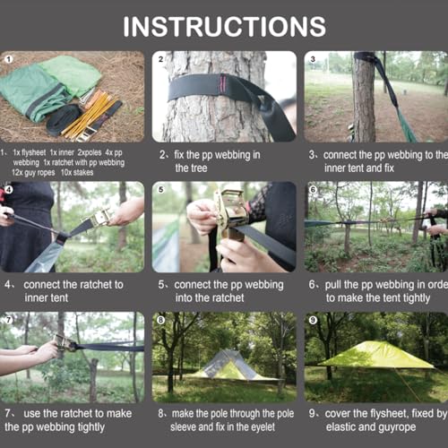 Camping Hammock,Large Hammocks-Portable Camping Hommock for Family Tree Tent,for Outside, Hiking, and Travel&hellip;