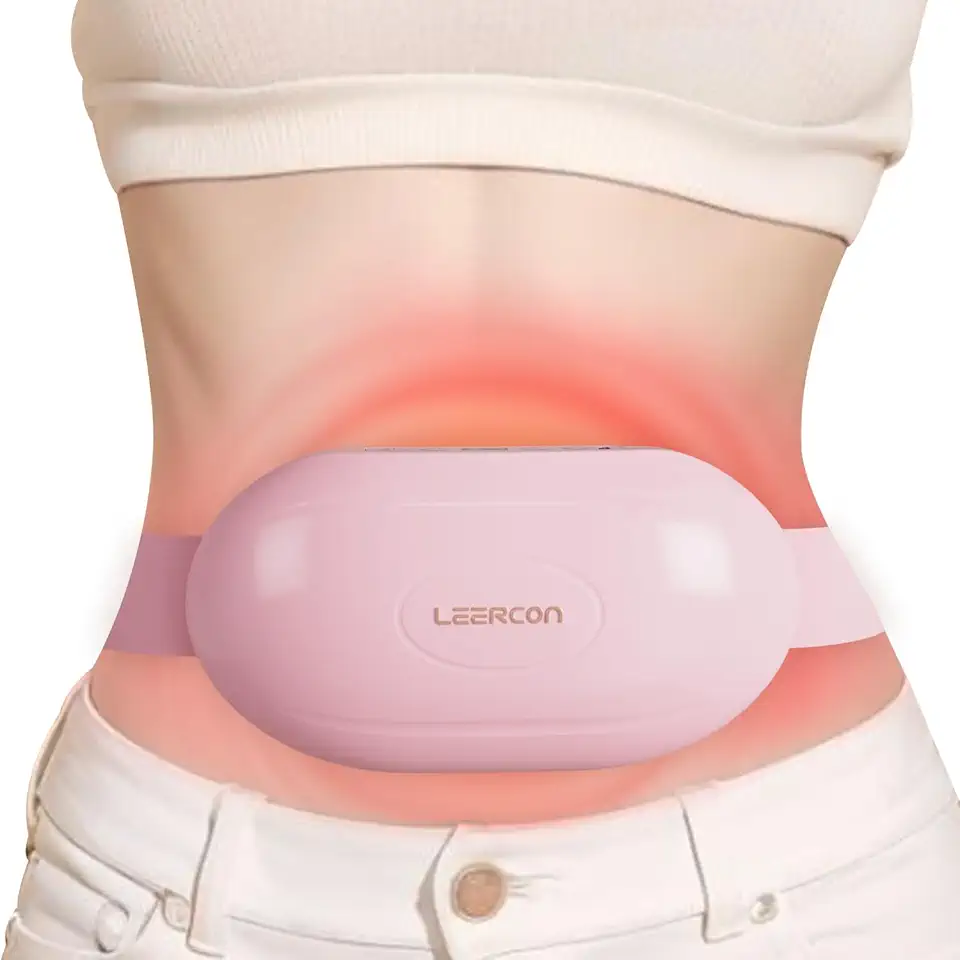 Portable Cordless Heating Pad, Relieve Abdominal Cramps with 4 Heat Levels & 6 Knead Massage Modes
