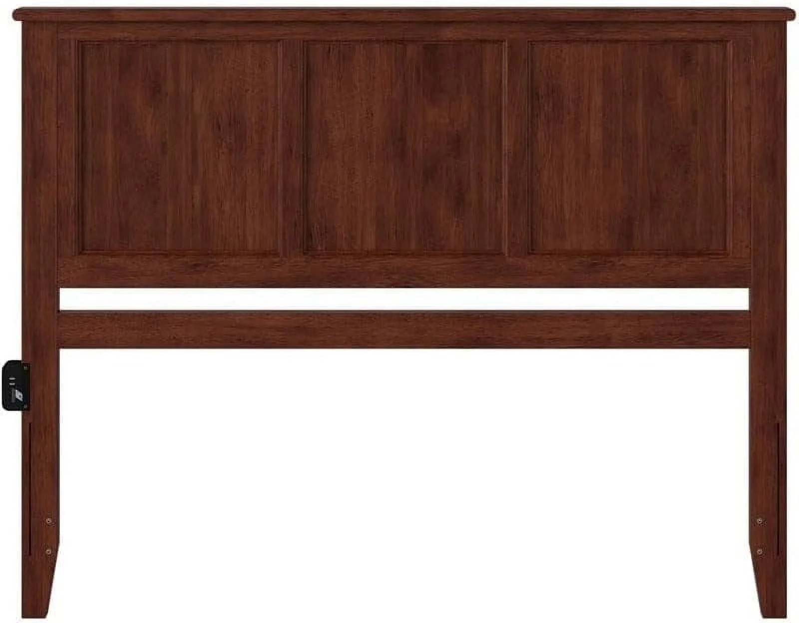 Atlantic Furniture Madison Queen Solid Wood Panel Headboard In Walnut