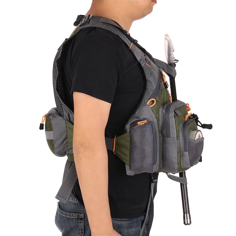 Lixada Outdoor Breathable Padded Fishing Superior 209lb Bearing Life Safety Jacket Swimming Sailing Waistcoat Utility Vest Floatation Device