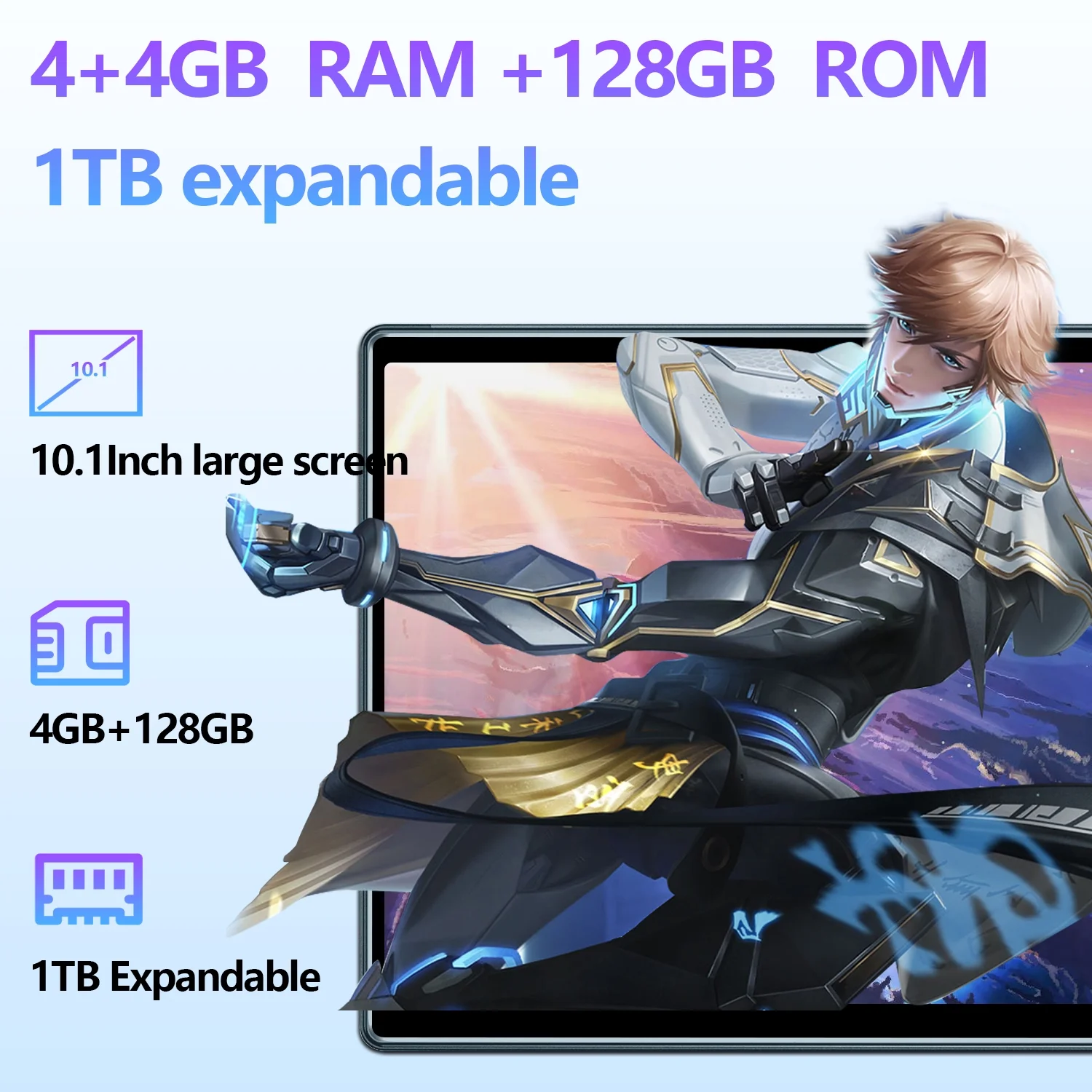 Tablet,10.1 inch Android 12 Tablets,8GB RAM 128GB ROM, 2.4G/5G WiFi Tablet Android, 5G wifi 1280*800IPS Screen