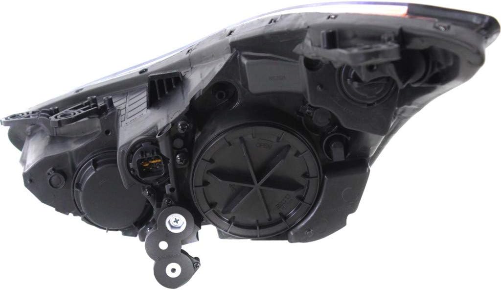 CarLights360: Fits 2011 2012 2013 Hyundai Elantra Headlight Assembly Passenger Side w/Bulbs Black Housing CAPA Certified For HY2503161