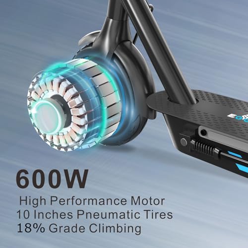 Electric Scooter Adults, Up to 25 Mph, 22/31 Miles Range, Motor E-Scooter with 10" tire, Foldable Escooter with Dual Braking and App Control