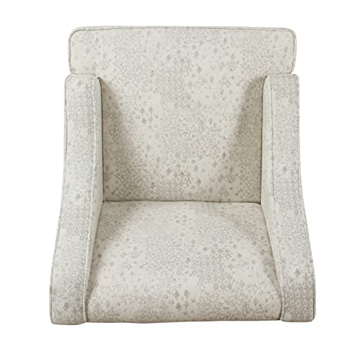 HomePop Velvet Swoop Arm Accent Chair, Suri Blue