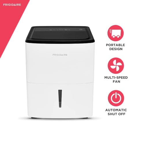 Frigidaire 50-Pint Portable Dehumidifier with Wi-Fi and Energy Star Certification for Medium/Large Rooms & Basements, Custom Humidity Control