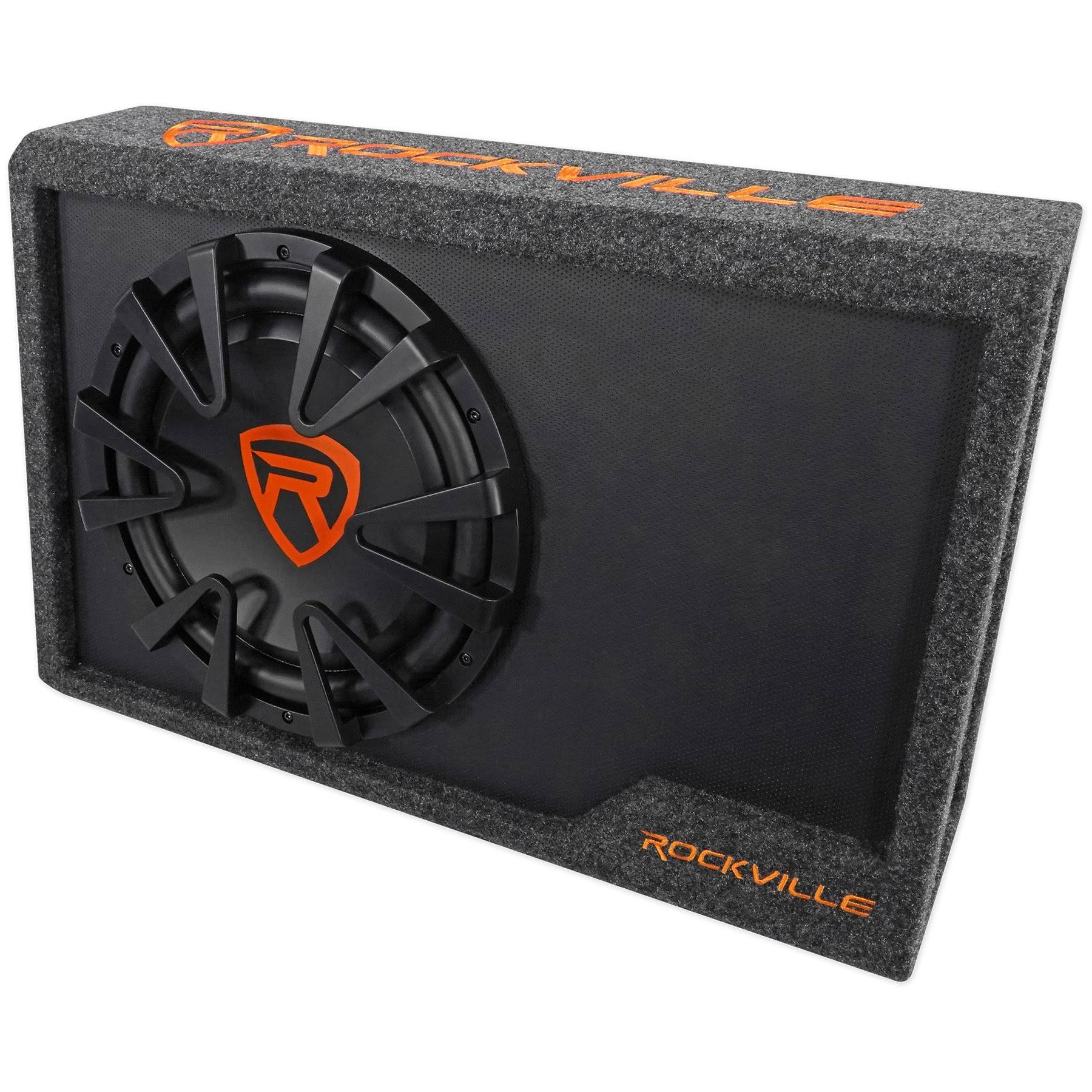 Rockville RWS12CA Slim 1200 Watt 12x22 Amplified Powered Car Subwoofer