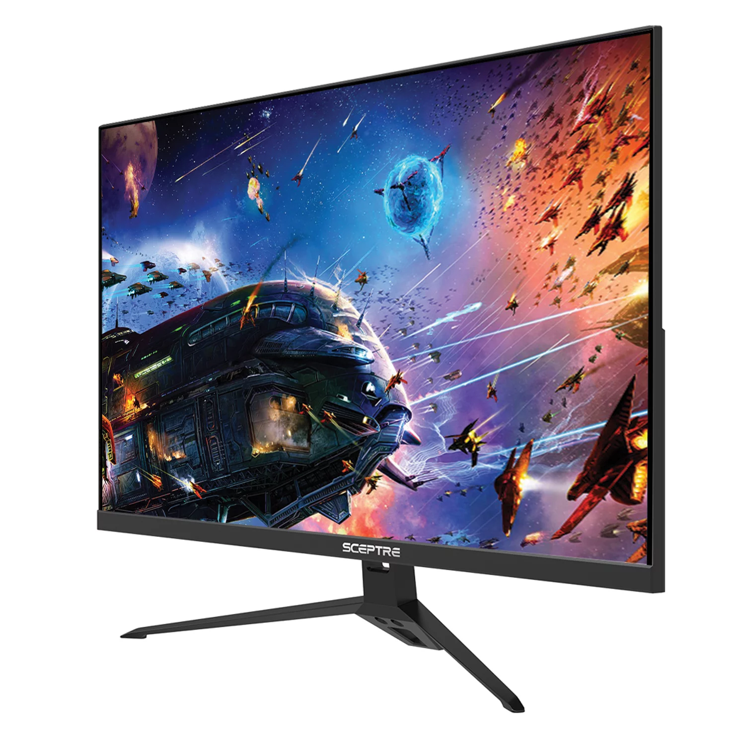 Sceptre 27-inch IPS Gaming Monitor up to 165Hz DisplayPort HDMI 300 Lux 99% sRGB Build-in Speakers, Machine Black (E278B-FPT168)