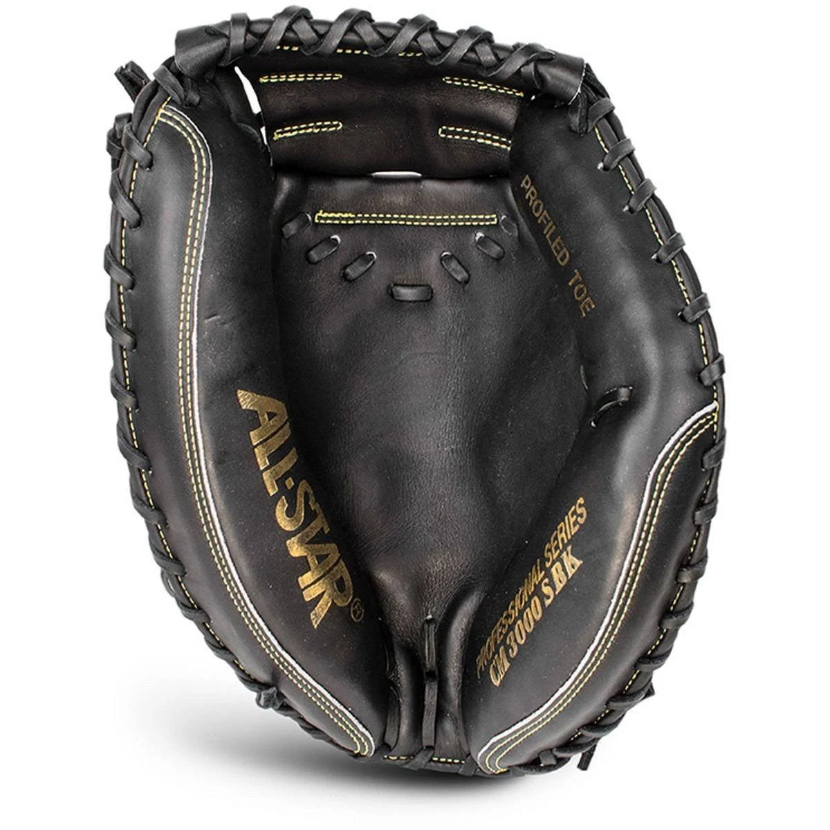 All-Star Pro Elite 33.5x22 Catcher&s Mitt, Black -CM3000SBK