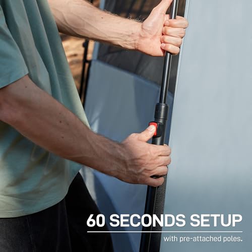 EVER ADVANCED Blackout 6 Person Camping Tent, Instant Cabin Tent for Family with Vestibule and Large Mesh Windows, 60s Easy Setup, Double Layer