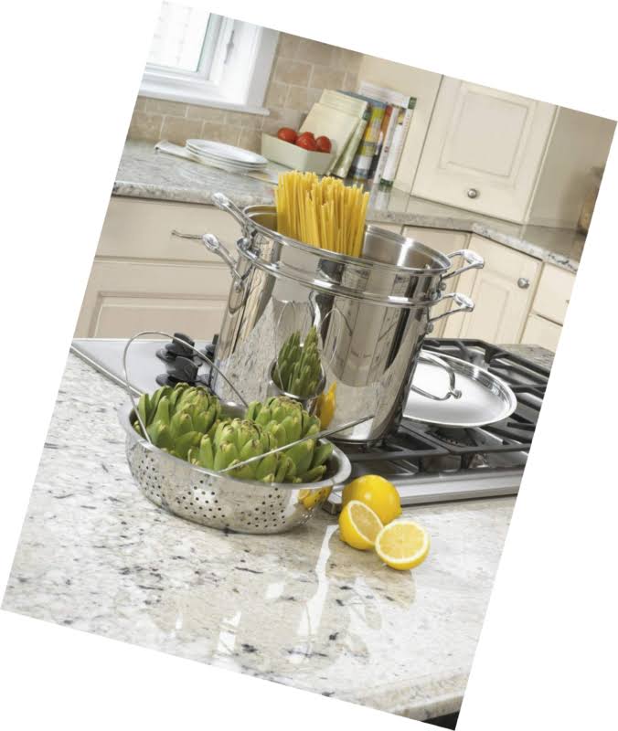 Cuisinart 77-412 Chef&s Classic Stainless 4-Piece 12-Quart Pasta/Steamer Set
