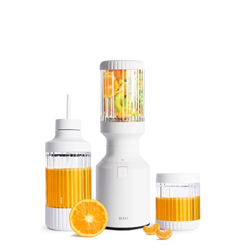 The Beast Mini Blender Plus | Mini Countertop Kitchen Blender | Blend Smoothies and Shakes, Dressings, Sauces, Dips | Extra Vessels