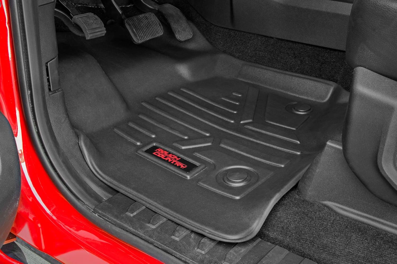 Rough Country Floor Liners (fits) 2012-2018 Ram Truck 1500 | Crew Cab/Mega Cab | Half Console | 1s/ 2nd Row | M-31313