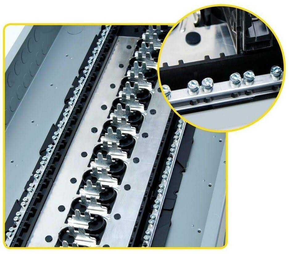 Square D Homeline Qwik-Grip 200A 60-Circuit 30-Space Indoor Main Breaker Plug-On Neutral Load Center HOM3060M200PQCVP