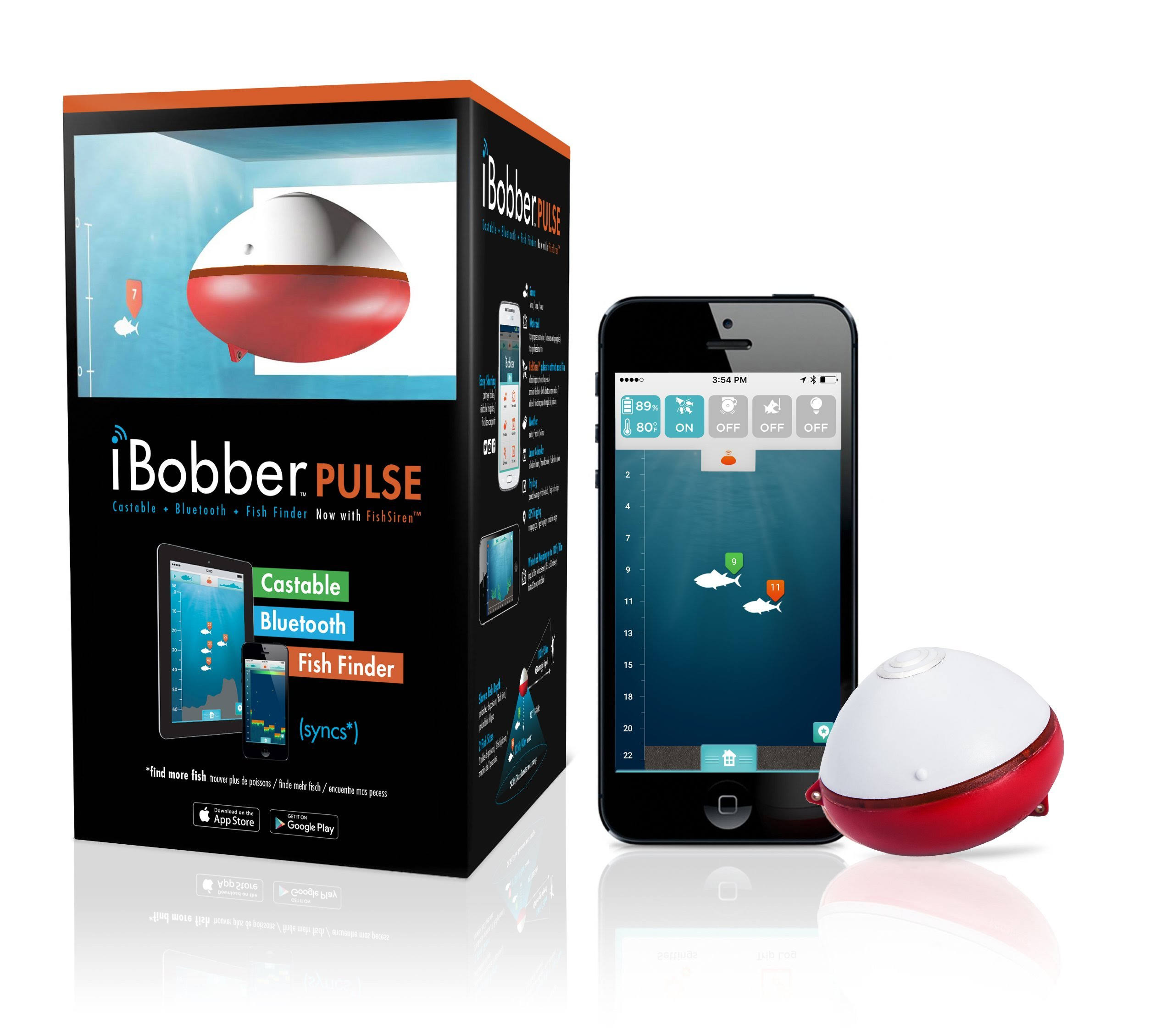 iBobber Pulse with Fish Attractor Wireless Bluetooth Smart Fish Finder