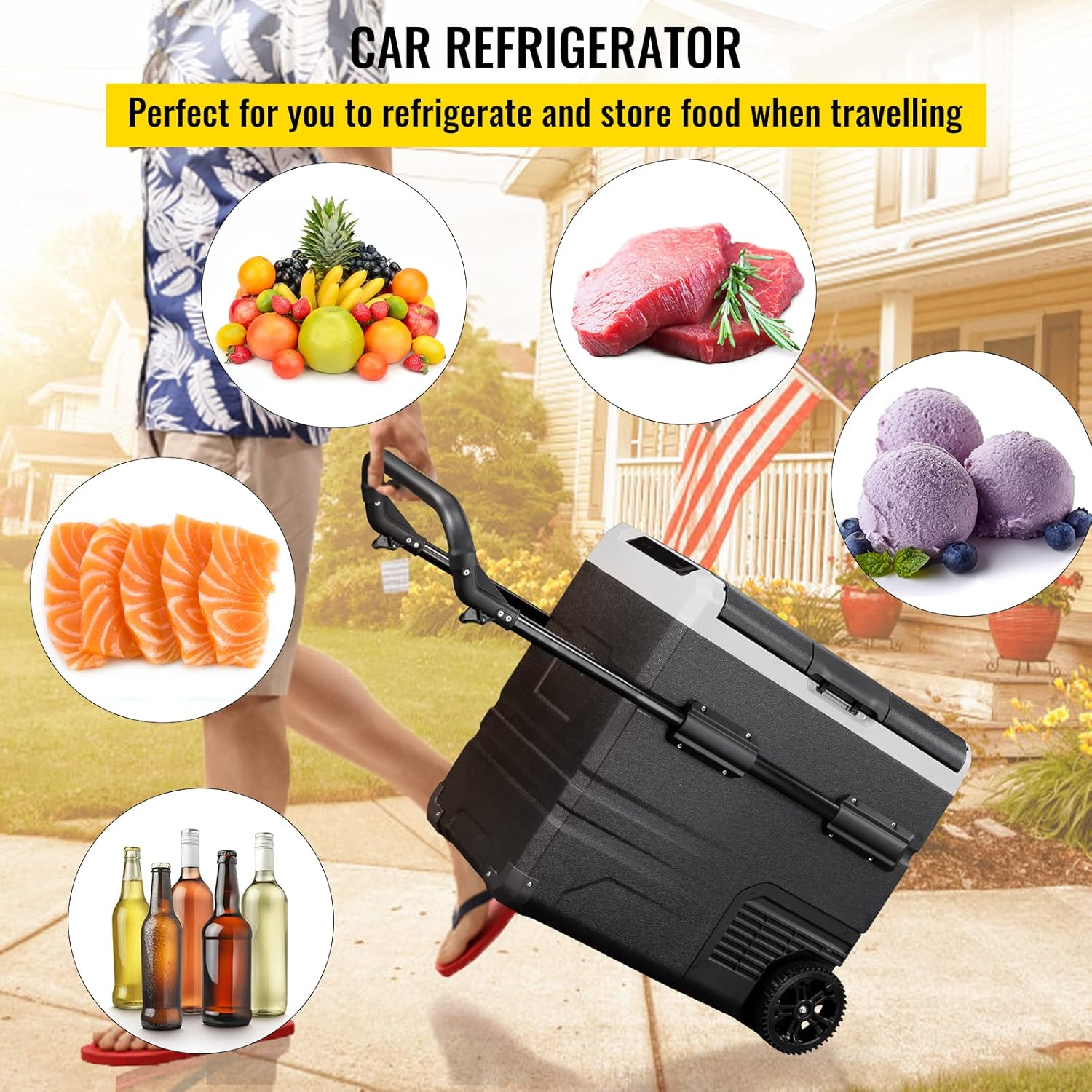 VEVOR 12 Volt Refrigerator 48Qt