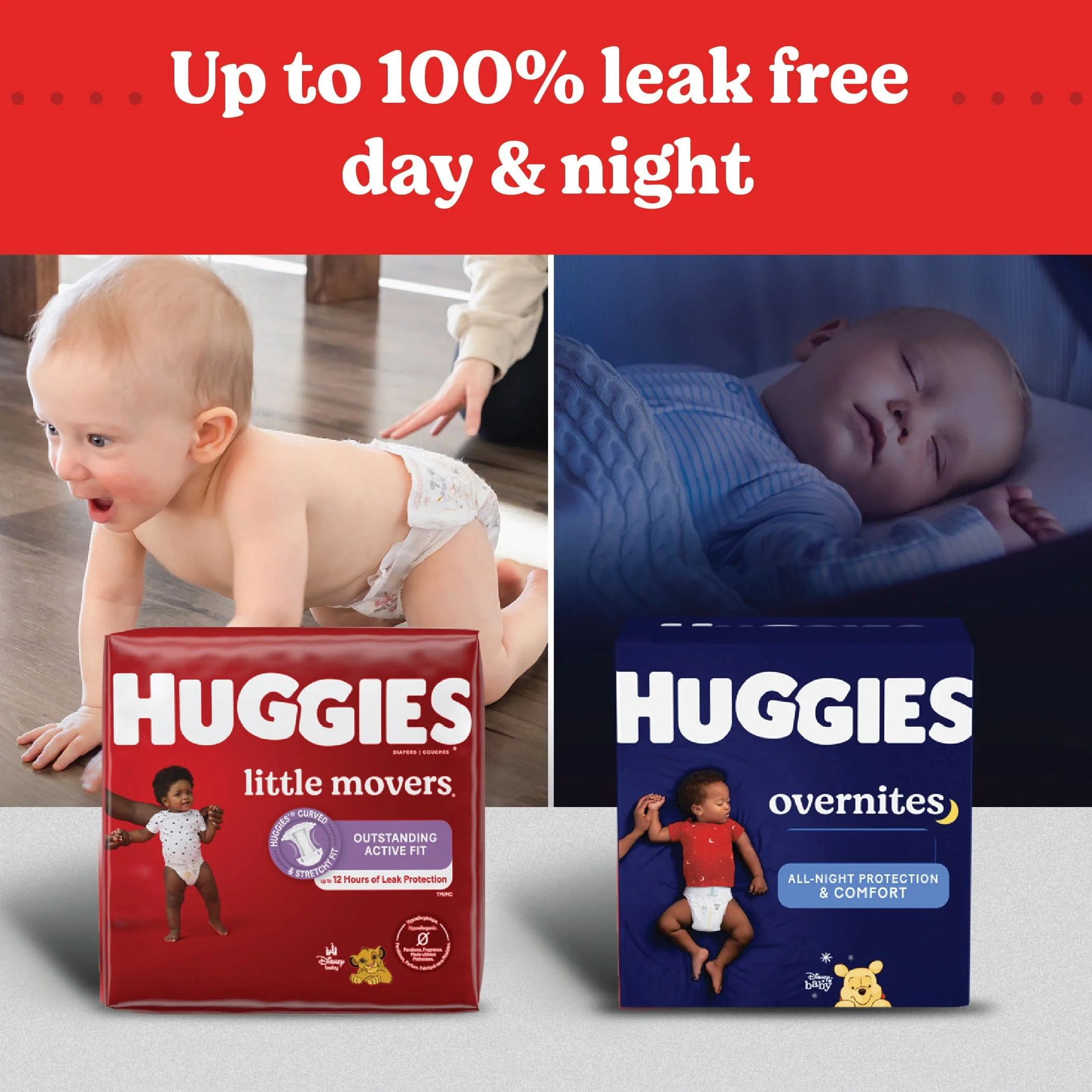 Huggies Little Movers Baby Diapers, Size 4, 58 Ct (Select for More Options)