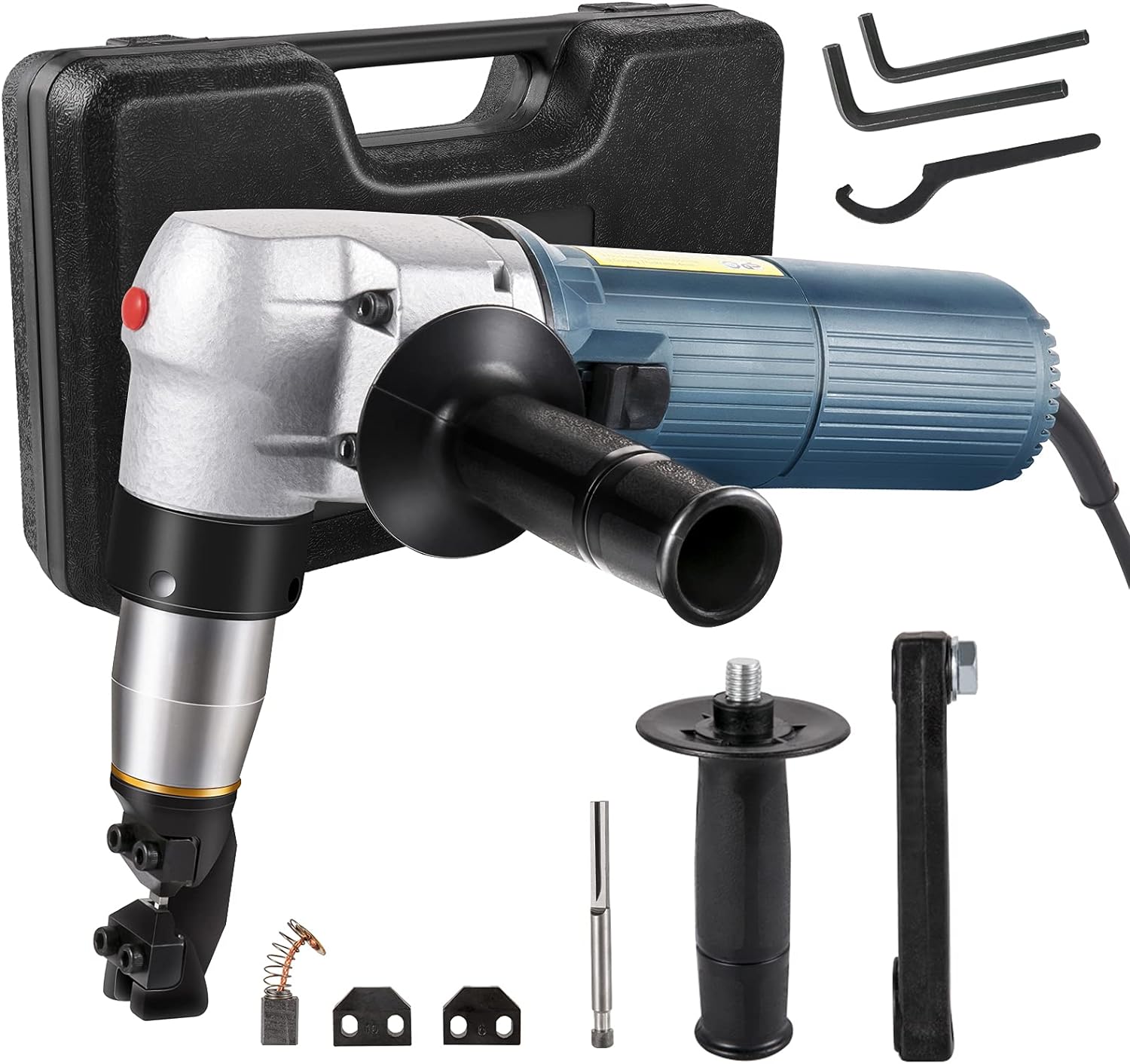 VEVOR Electric Metal Nibbler 625W Nibbler Metal Cutter 1000RPM High Speed Rotor 0.16in/4mm Metal Nibbler 110V w Replaced Blades Storage Case Sheet
