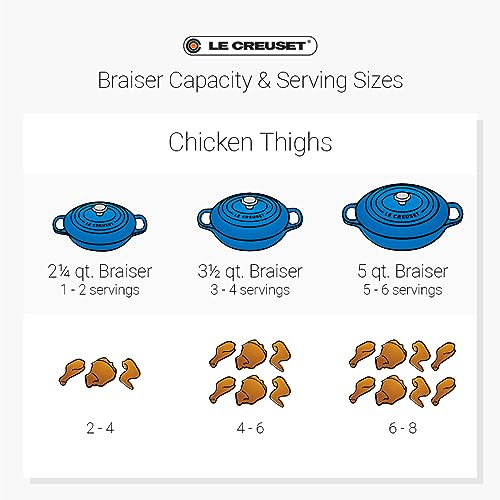Le Creuset Enameled Cast Iron Signature Braiser, 3.5 qt., Marseille