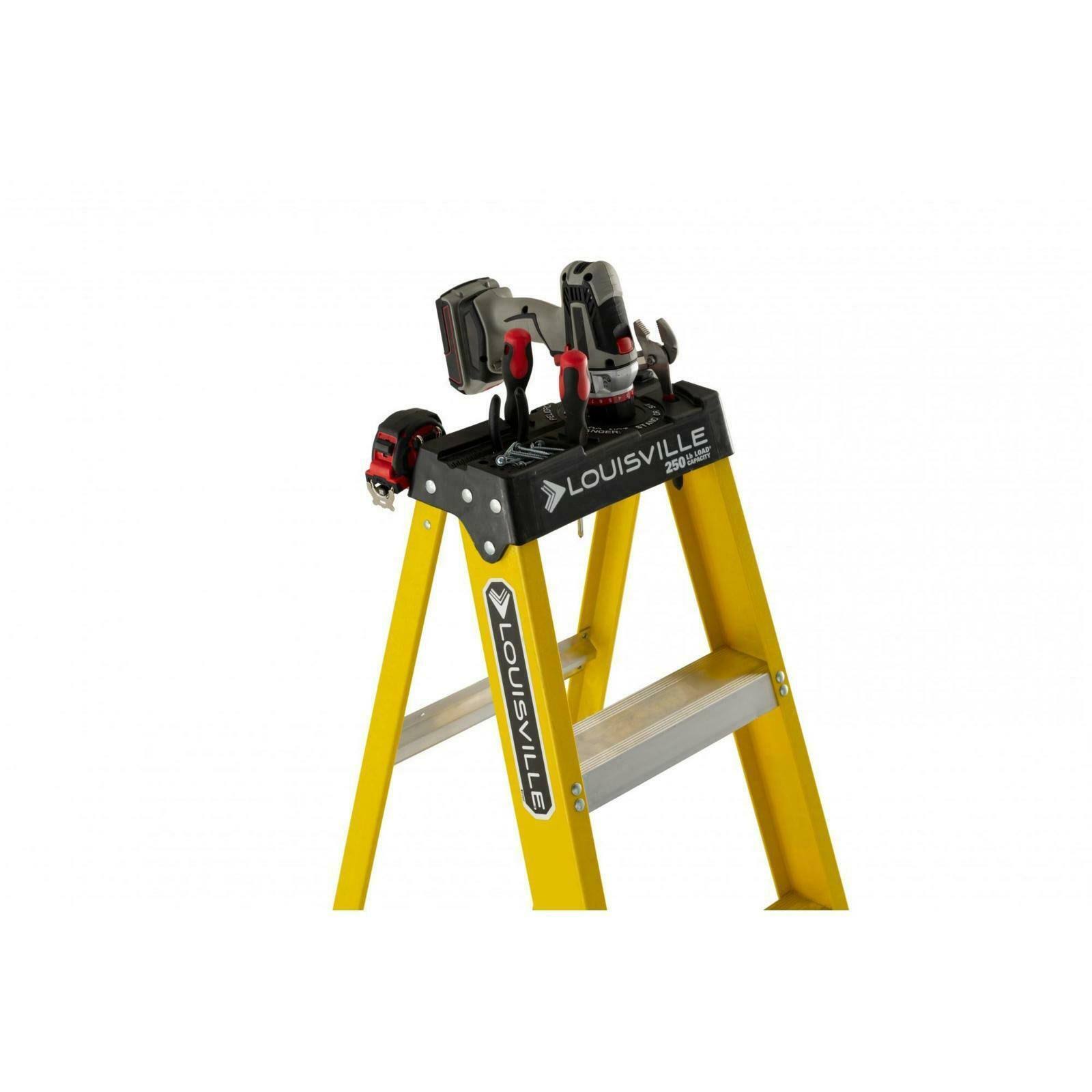 Louisville Ladder 8& Fiberglass Step Ladder, 250-lb Capacity, W-3118-08