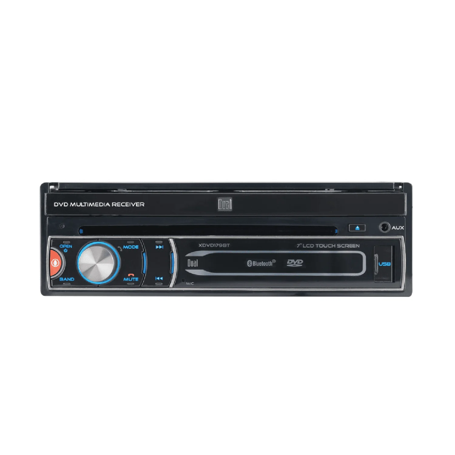 Dual Electronics XDVD179BT 7 inch Single DIN Car Stereo, Motorized Touch Screen, CD/DVD, New