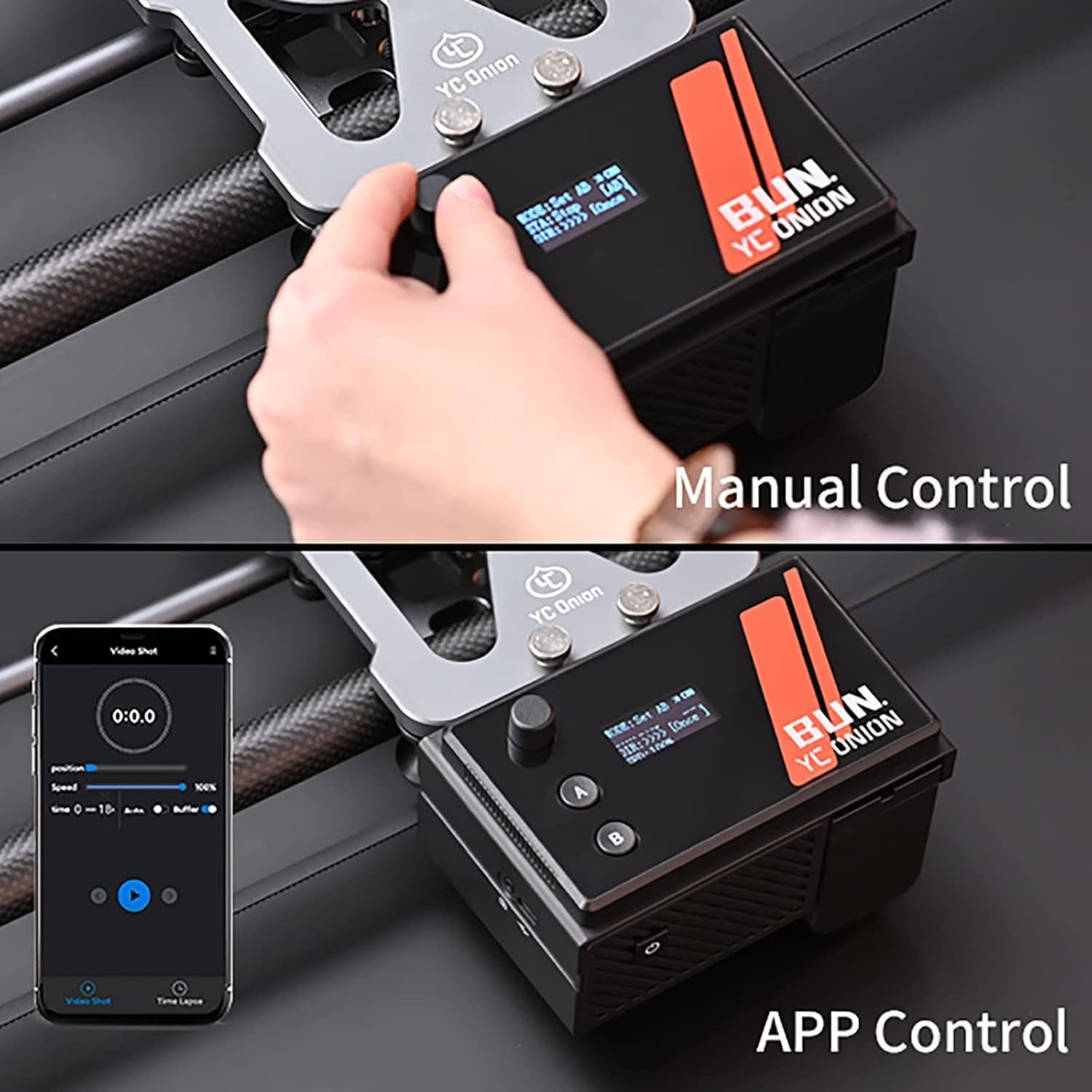 YC Onion Motorized Camera Slider 100cm/39'' with APP Control Carbon Fiber