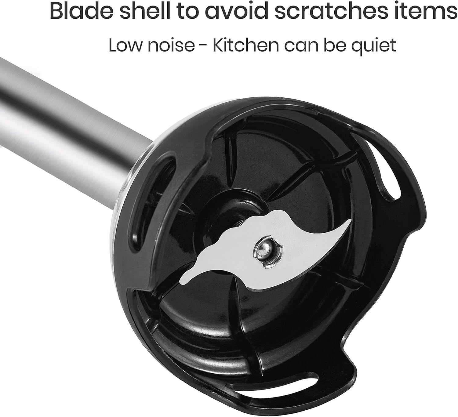 BergHOFF X5 Pro Stainless Steel Handheld Food Processor With 5 Multifunctional Blades, 1000W, 18000 RPM, 13ft Expandable, Low Noise, 16-Speed Control