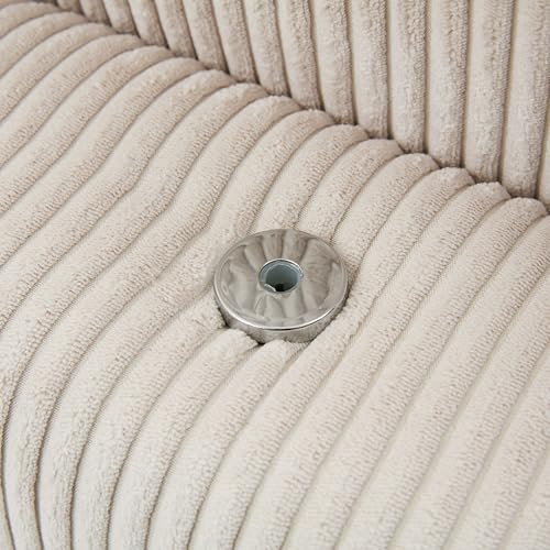 UIXE Oversized Corduroy Chaise Lounge Chair with Right Armrest & Cushion