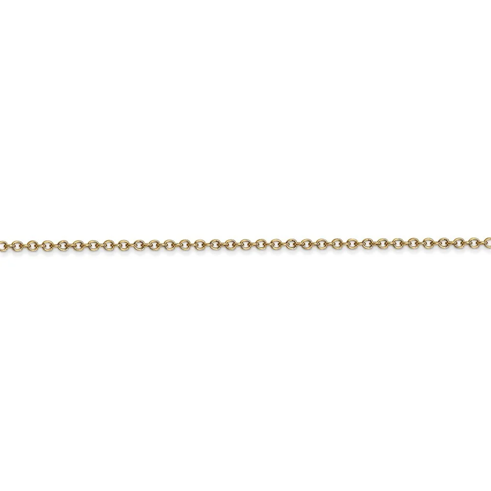 14k Gold 1.4mm Cable Chain Necklace 30 Inch Jewelry Gifts for Women - 3.8 Grams