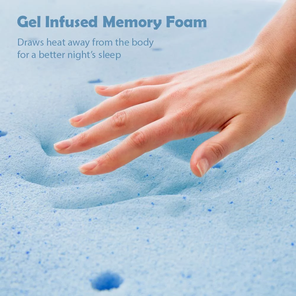 Irvine Home Collection Twin Size 6-inch Gel Memory Foam Mattress, Free Matching Pillow, Medium Firm, Cool Sleep, CertiPUR-US Certified