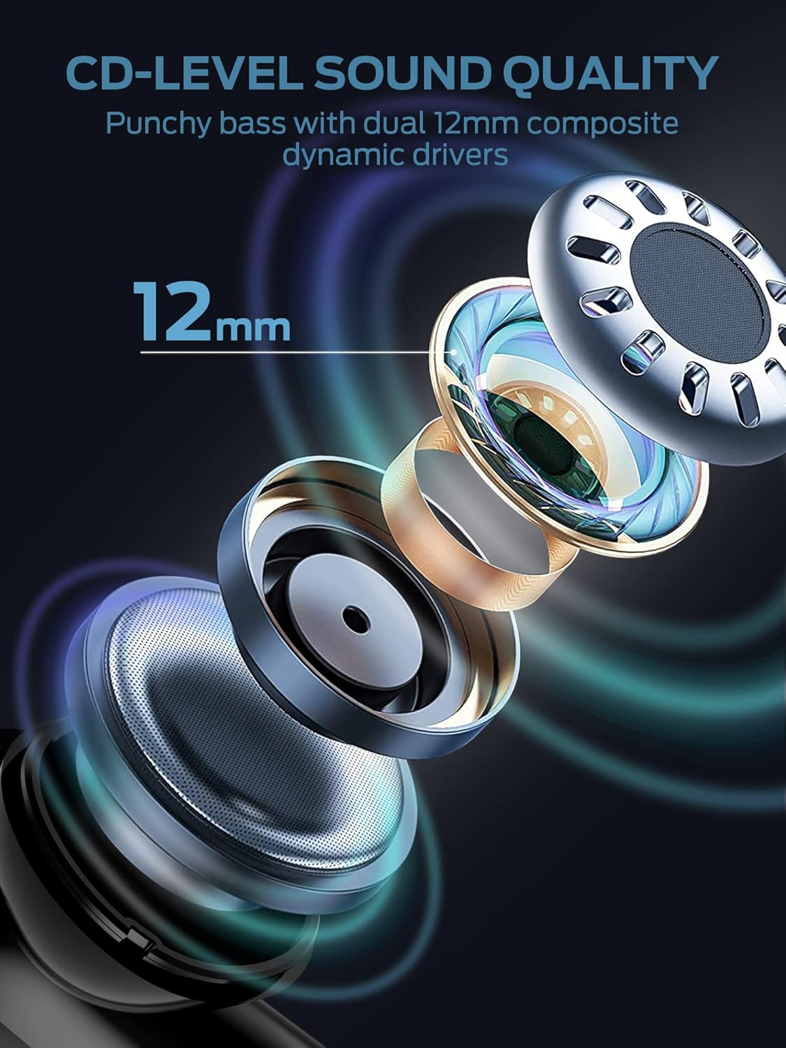 Monster Clarity 108 ANC Wireless Earbuds with 4 Microphones, Bluetooth 5.2, Multi Mode Noise Cancelling, Clear Sound, 30H Playtime