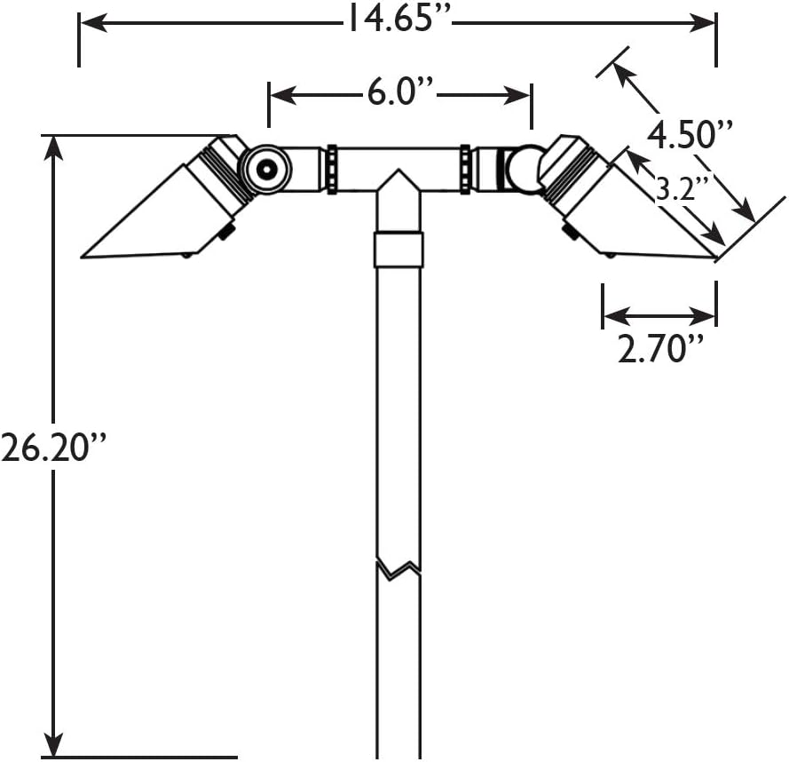 VOLT Twinnovator Cast Brass 12V Adjustable Path Light (Bronze)