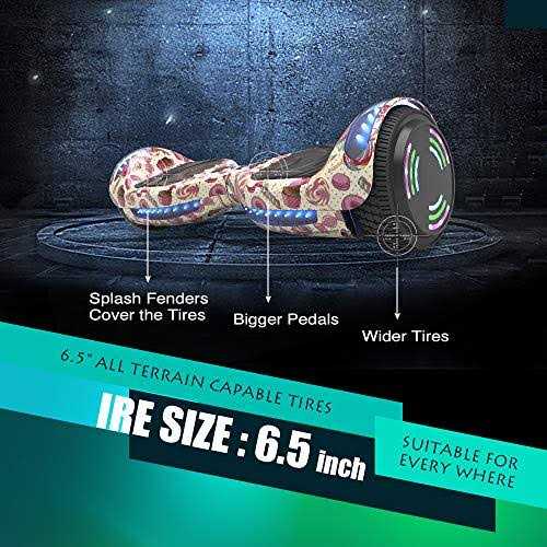 Star Wheel Hoverboard with Bluetooth 6.5 inch Self Balancing Scooter with Science Fiction LED Wheels - Sports Supplies Online Store