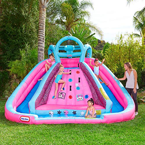 Little Tikes Rocky Mountain River Race Inflatable Slide Bouncer Multicolor, 161.00''L x 169.00''W x 103.00''