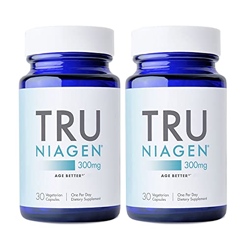 TRU NIAGEN Patented NAD+ Supplement for Anti Aging and Cell Regeneration, 300 mg Niagen, 90 Servings | Supports Cellular Energy, Brain