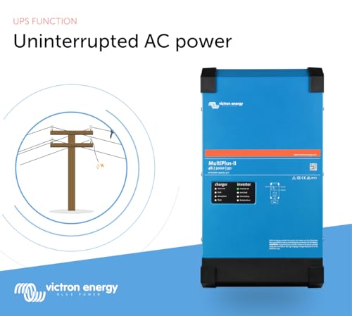 Victron Energy MultiPlus-II Pure Sine Wave Inverter Charger for 70 amp Battery, 120V, 3000VA 24-Volt