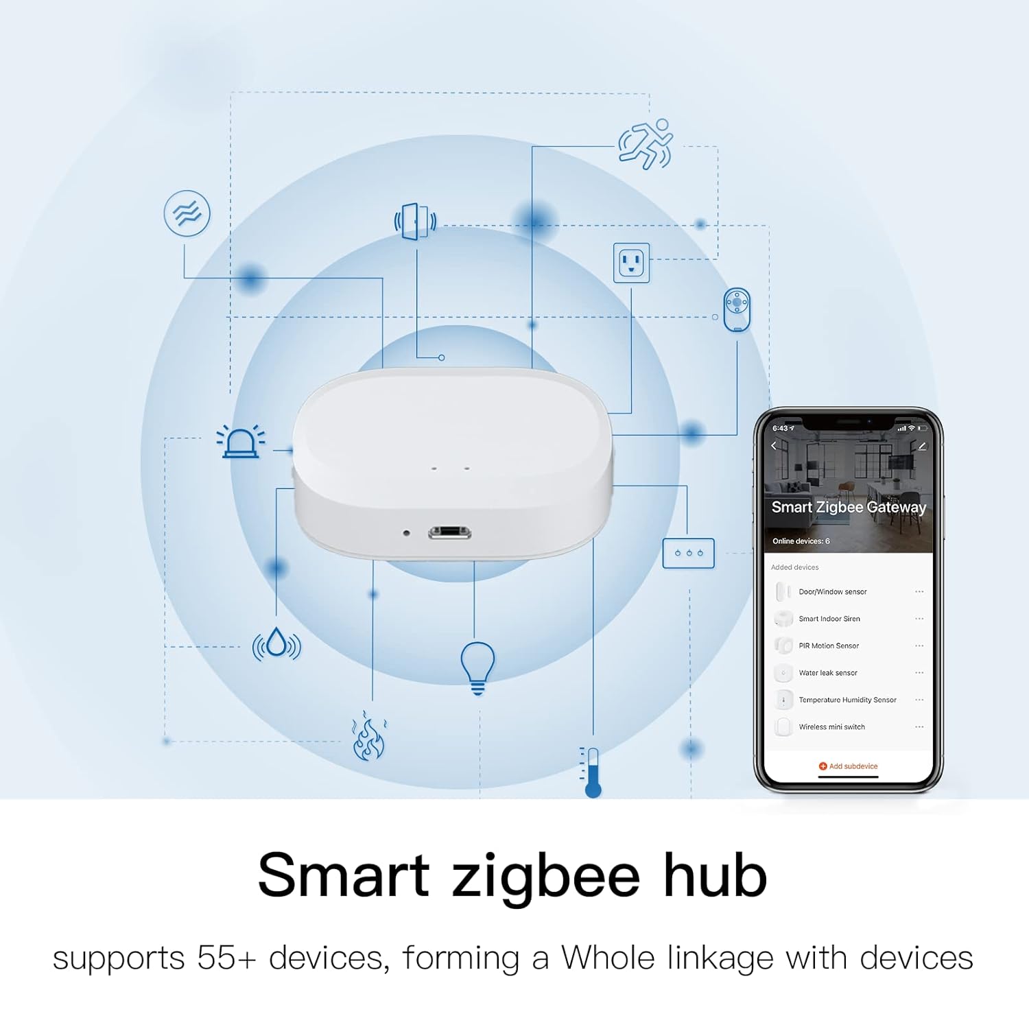 VENZ DIY Wireless Home Security System,4 Pieces-Kit(Door Window Sensor,WiFi Indoor Camera,Smart Hub