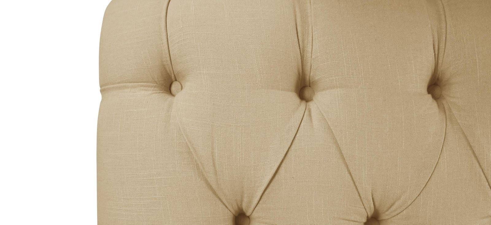 Skyline Furniture 445LNNSND Tufted Cocktail Ottoman Linen Sandstone