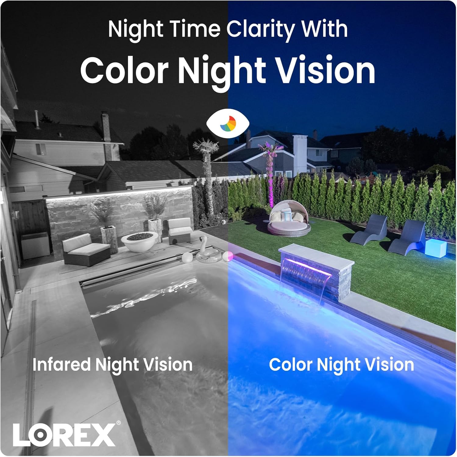 Lorex 4K 8MP 16-Camera Capable (8 Wired + 8 Fusion Wi-Fi) 2TB PoE NVR System w/ 6 IP Dome Cameras - Color Night Vision