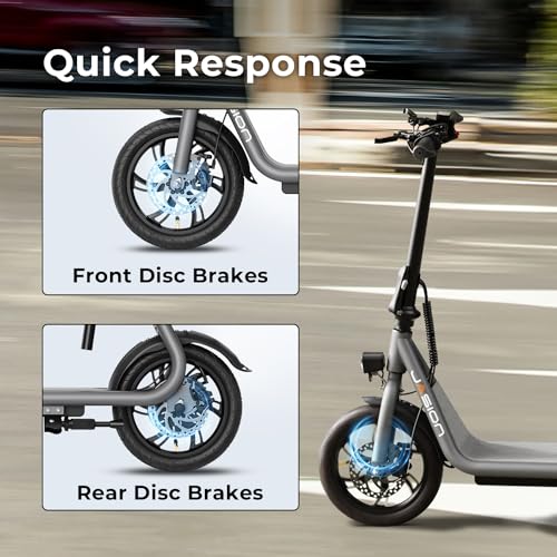 Jasion JS3/PRO Electric Scooter with Seat, 650/850W Peak Motor, 20/25Miles Ranges Scooters for Adults, 20/25MPH Max Speed